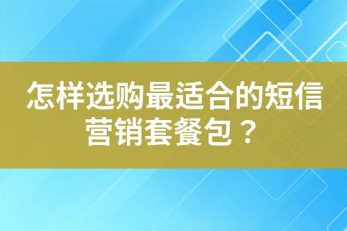 怎樣選購最適合的短信營銷套餐包?